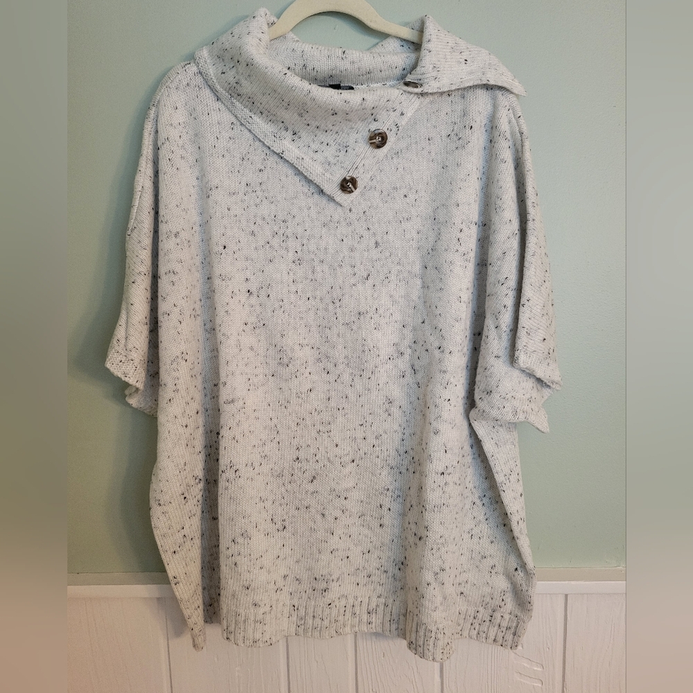 Lane Bryant Soft Gray Cowl Neck Sweater